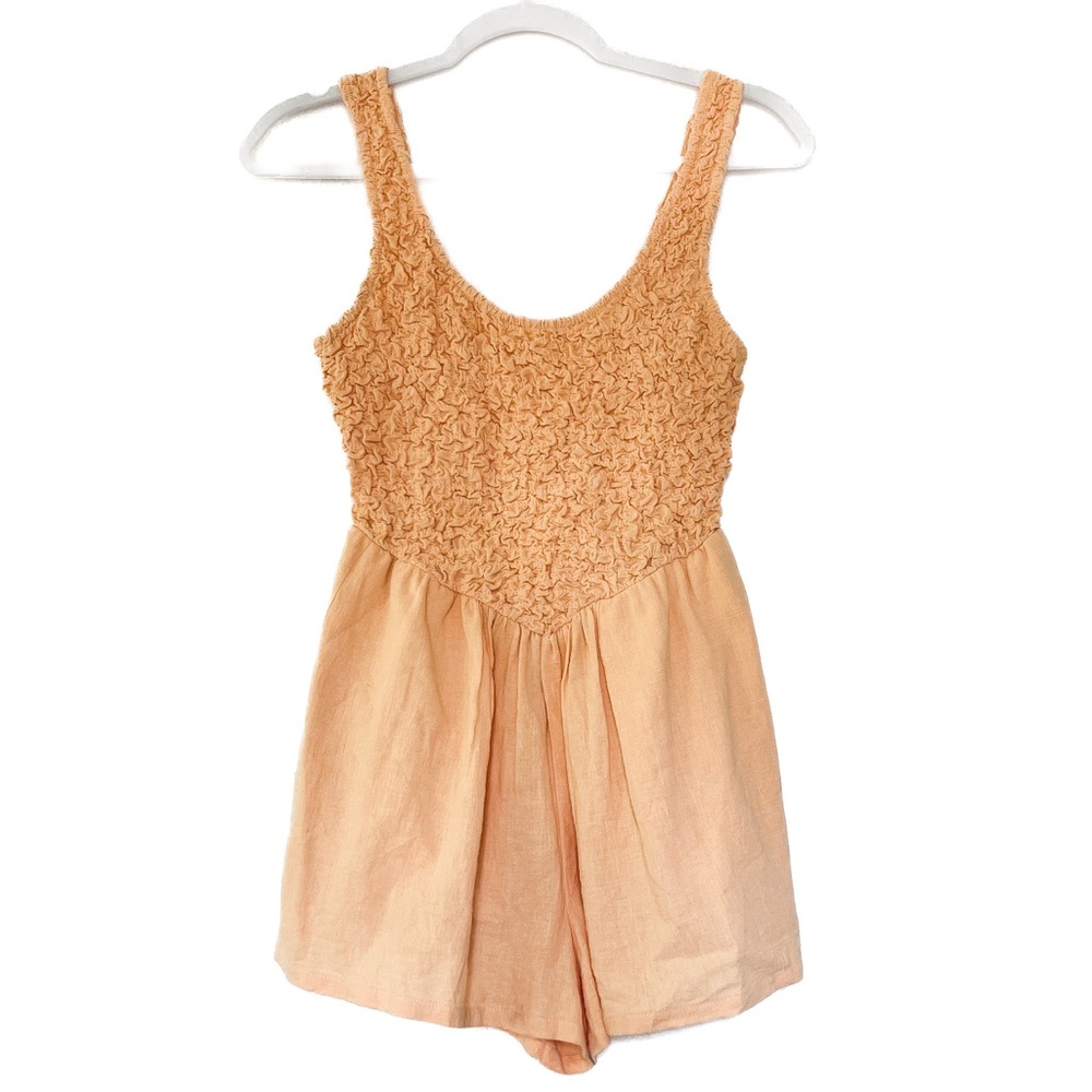 NWT 🏷️ Free People | Peach Crinkled Romper